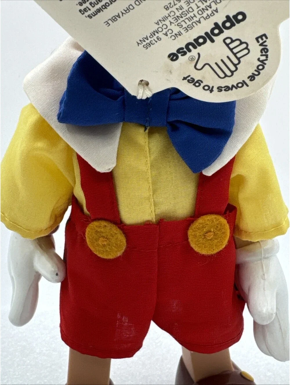 Disney Applause Pinocchio Posable Doll Toy Jointed Vinyl 9.5” Vintage With Tag